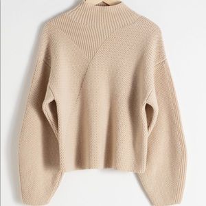 & Other Stories Wool Blend Mock Neck Sweater